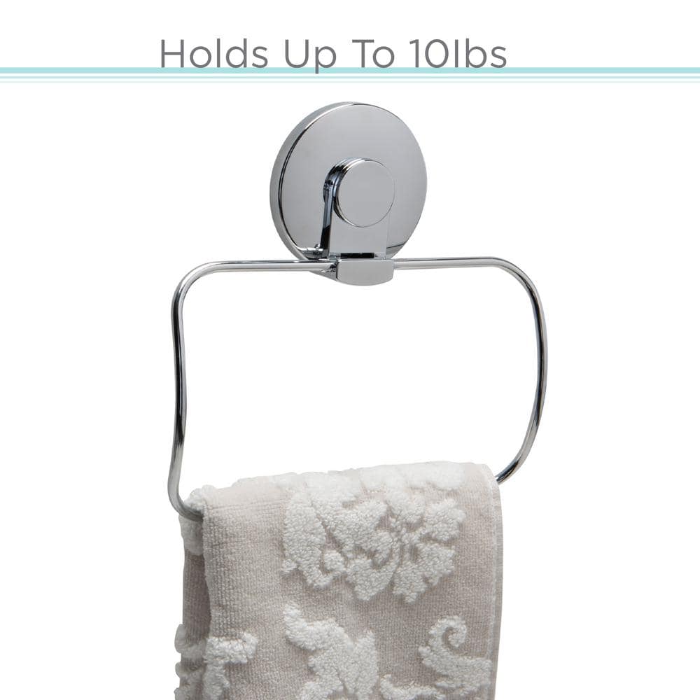 Chrome Gel Suction Wall Mounted Towel Holder