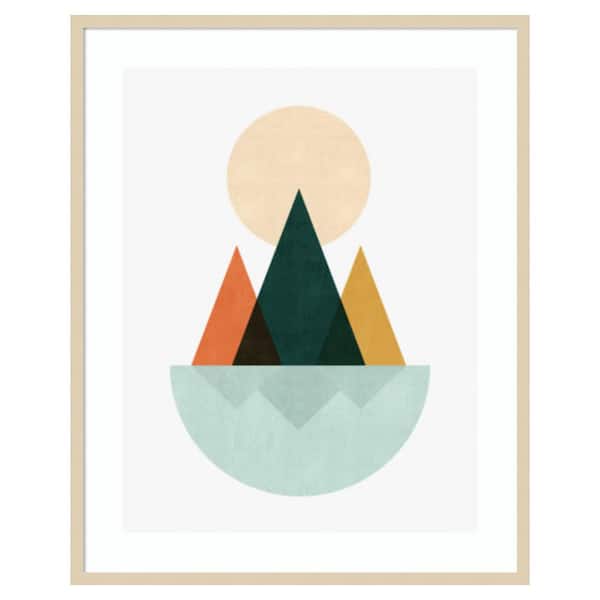 Amanti Art Geometric Landscape by Vitor Costa 1-Piece Framed Giclee Abstract Art Print 41 in x 33 in