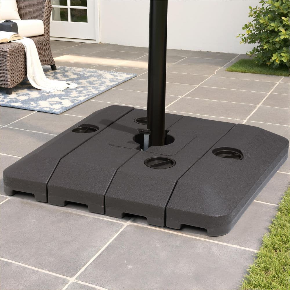 4 Pieces 240 lbs. Square HDPE Patio Umbrella Base with Water, Sand Filled in Brown price history on PriceWatchPro