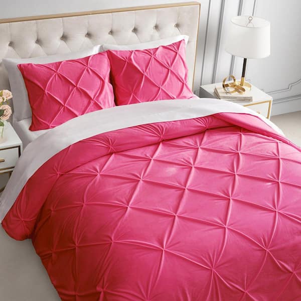JUICY COUTURE Kiss Pleat Micro Mink 3-Piece Hot Pink Polyester