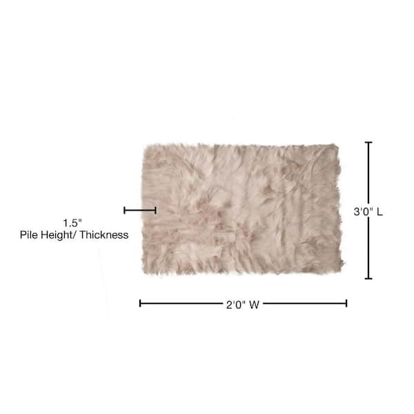 nuLOOM Gabdnade Luxe Sheepskin Shag Natural 2 ft. x 5 ft. Shaped Rug  NSD01-206 - The Home Depot