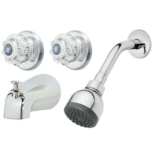 2-Handle 1-Spray Tub and Shower Faucet in Chrome (Valve Included)