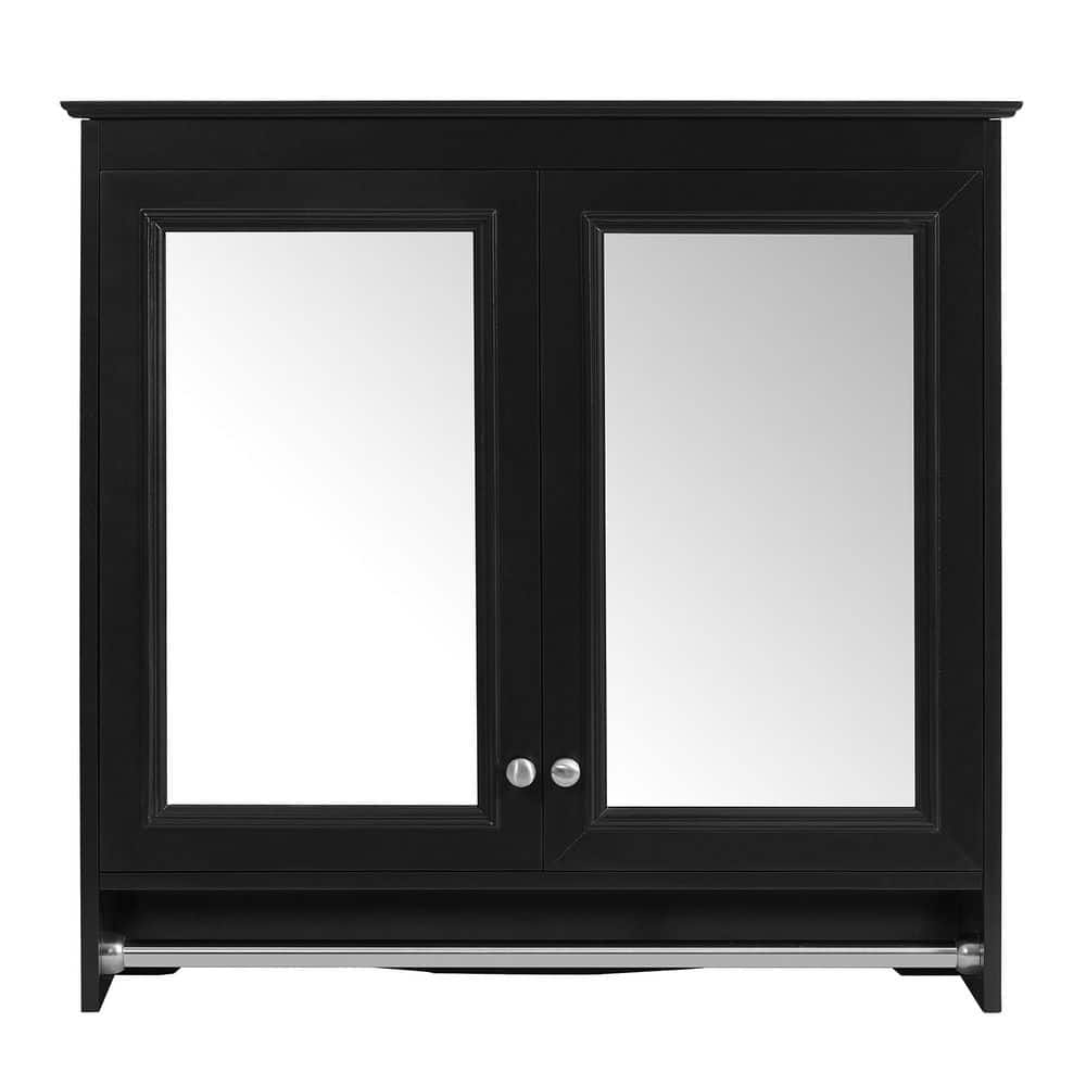 30 in. W x 28.75 in. H Rectangular MDF Medicine Cabinet with Mirror with Adjustable Shelves price history on PriceWatchPro