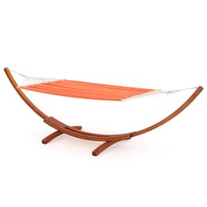 13.68 ft. Free Standing Blended Fabric Hammock Bed in Coral