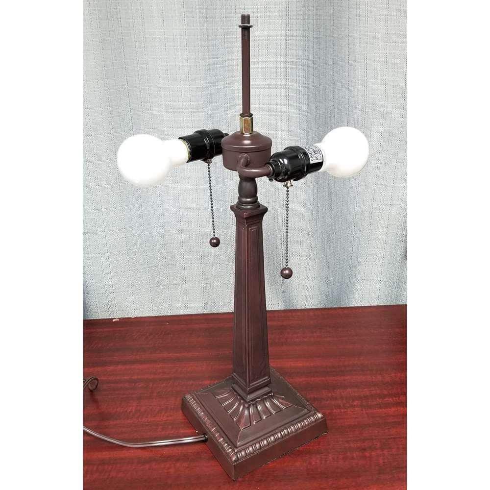 Tiffany Style 23" Stained Glass Table Lamp with Dual Pull Chains