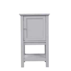 Timeless Home Gina 19 in. W x 18.38 in. D x 33.75 in. H Single Bathroom Vanity in Grey with Carrara White Marble