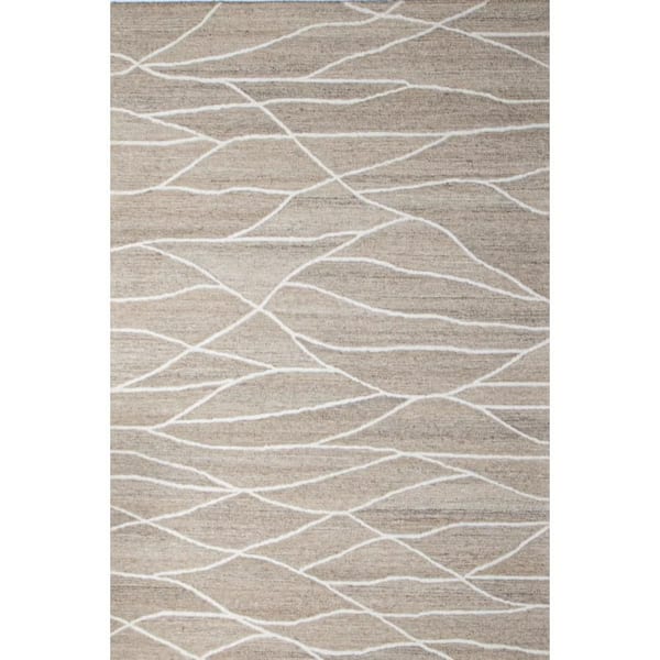 Verona Beige 9 ft. x 12 ft. Geometric Transitional Area Rug