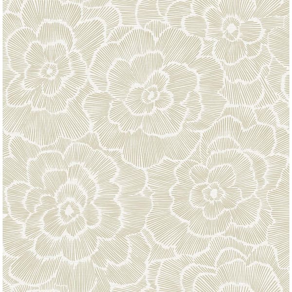 A-Street Prints Periwinkle Grey Stone Floral Textured Non Woven Wallpaper Sample