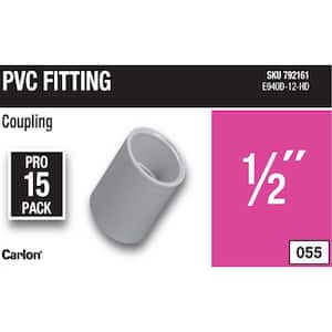 1/2 in. PVC Standard Coupling (15-Pack)