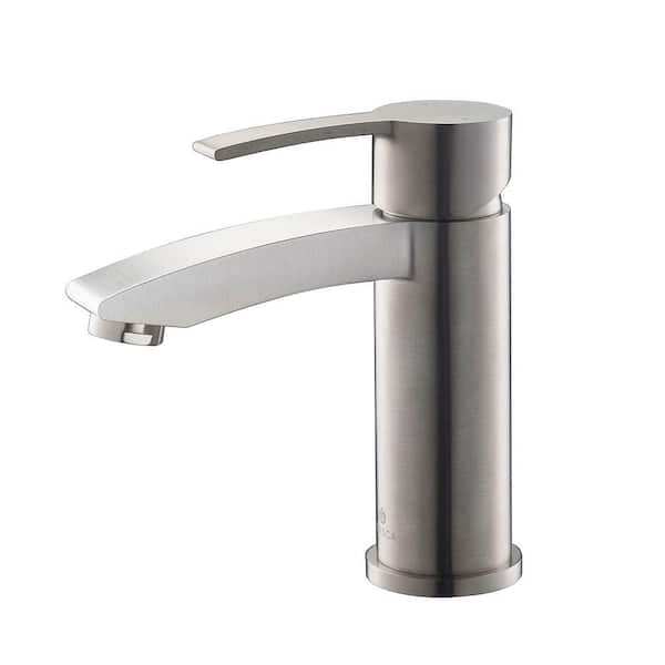 Fresca Livenza Single Hole Single-Handle Low-Arc Bathroom Faucet in Brushed Nickel
