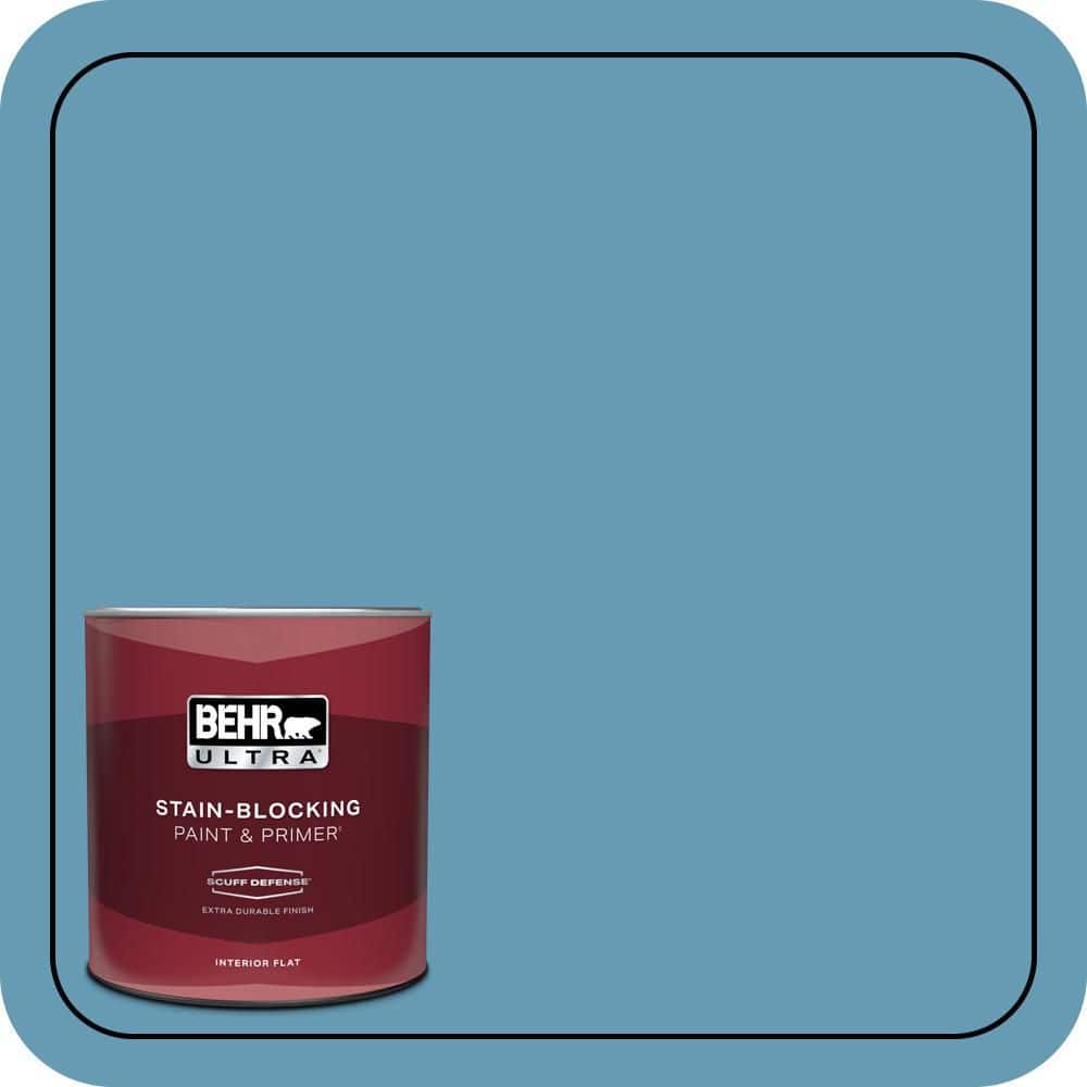 1 qt. #S490-4 Yacht Blue Extra Durable Flat Interior Paint & Primer price history on PriceWatchPro