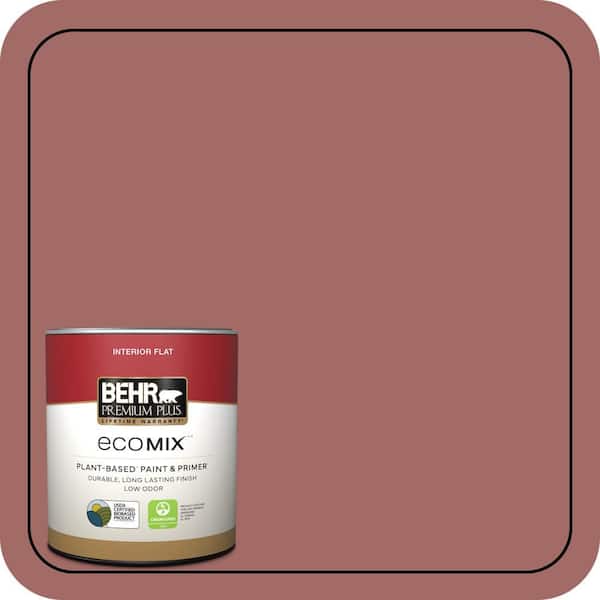 1 qt. #S150-5 Vermilion Flat EcoMix Plant-Based Interior Paint & Primer