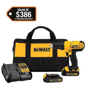 20V MAX Cordless 1/2 in. Drill/Driver, (2) 20V 1.3Ah Batteries, Charger and Bag