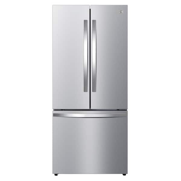 KENMORE 17.5 cu. ft. Counter Depth 3 Door French Door Refrigerator in Stainless Steel with E-Star and Icemaker