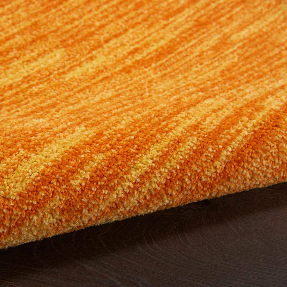 Sunburst Orange 6' x 9' Easy Care Indoor Outdoor Rug