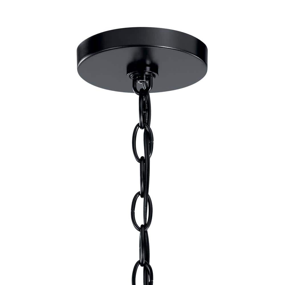 Capitol Hill Modern Black 6-Light Chandelier with Candle Sleeves