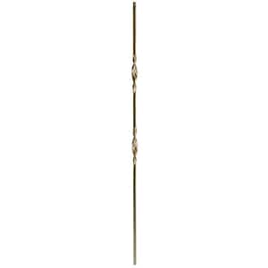 44 in. x 1/2 in. Oil Rubbed Copper Double Ribbon Hollow Iron Baluster