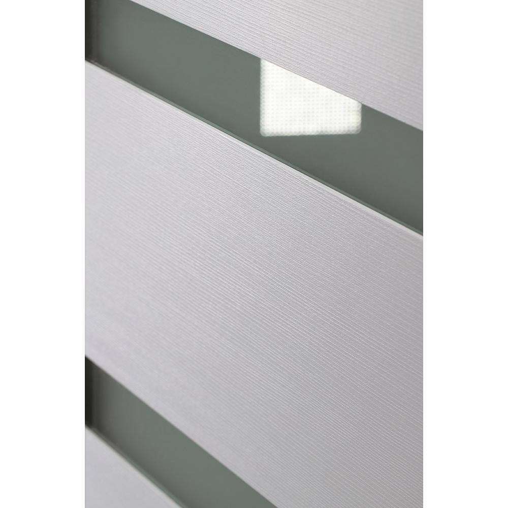 Snow White Frosted Glass and Composite Wood Interior Door Slab