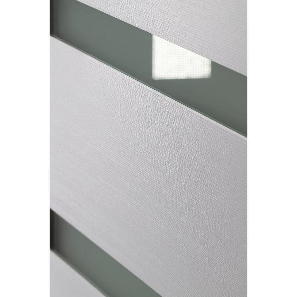 Snow White Frosted Glass and Pine Interior Door Slab