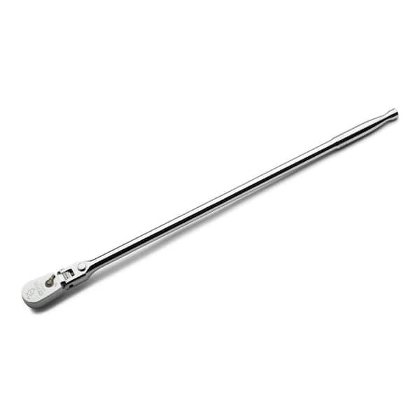 1/2 in. Drive Fine 90-Tooth Locking Flex-Head Ratchet, Extra Long Chrome Handle