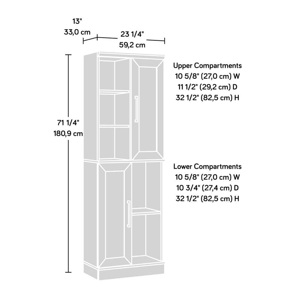 Soft White Adjustable Shelves 2-Door Storage Cabinet