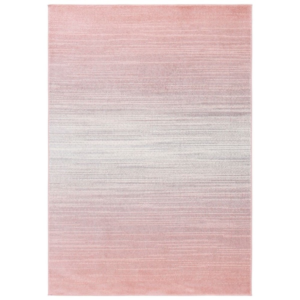 Adirondack 4 ft. x 6 ft. Blush/Gray Gradient Transitional Area Rug