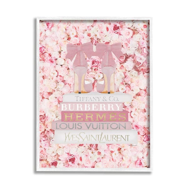 The Stupell Home Decor Collection Pink Fashion Heals with Glam Books and  Rose by Amanda Greenwood Floater Frame Nature Wall Art Print 31 in. x 25  in. ab-574_ffl_24x30 - The Home Depot