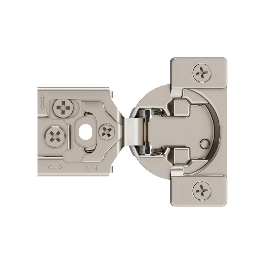 Nickel 3/4 Inch Overlay Self-Closing Concealed Cabinet Hinge