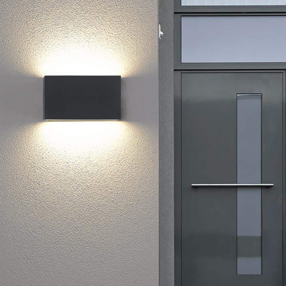 Matte Black Aluminum Rectangular LED Outdoor/Indoor Wall Sconce