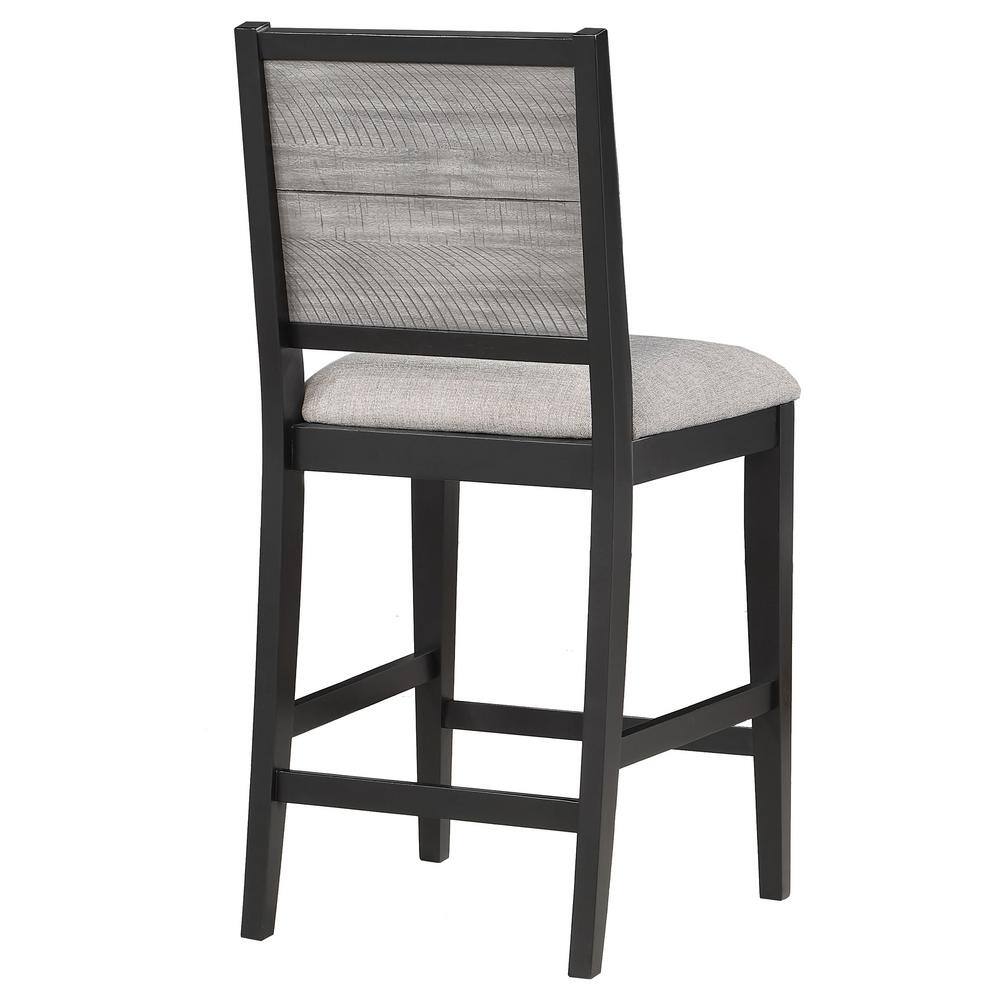 Elodie Gray Upholstered Counter Height Dining Chair with Wood Frame