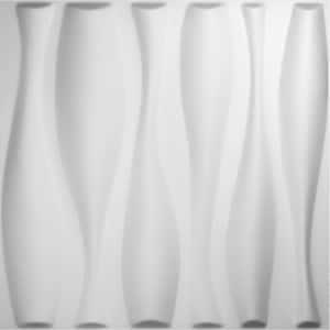 1 in. x 19-5/8 in. x 19-5/8 in. PVC White Fairfax EnduraWall Decorative 3D Wall Panel (2.67 sq. ft.)