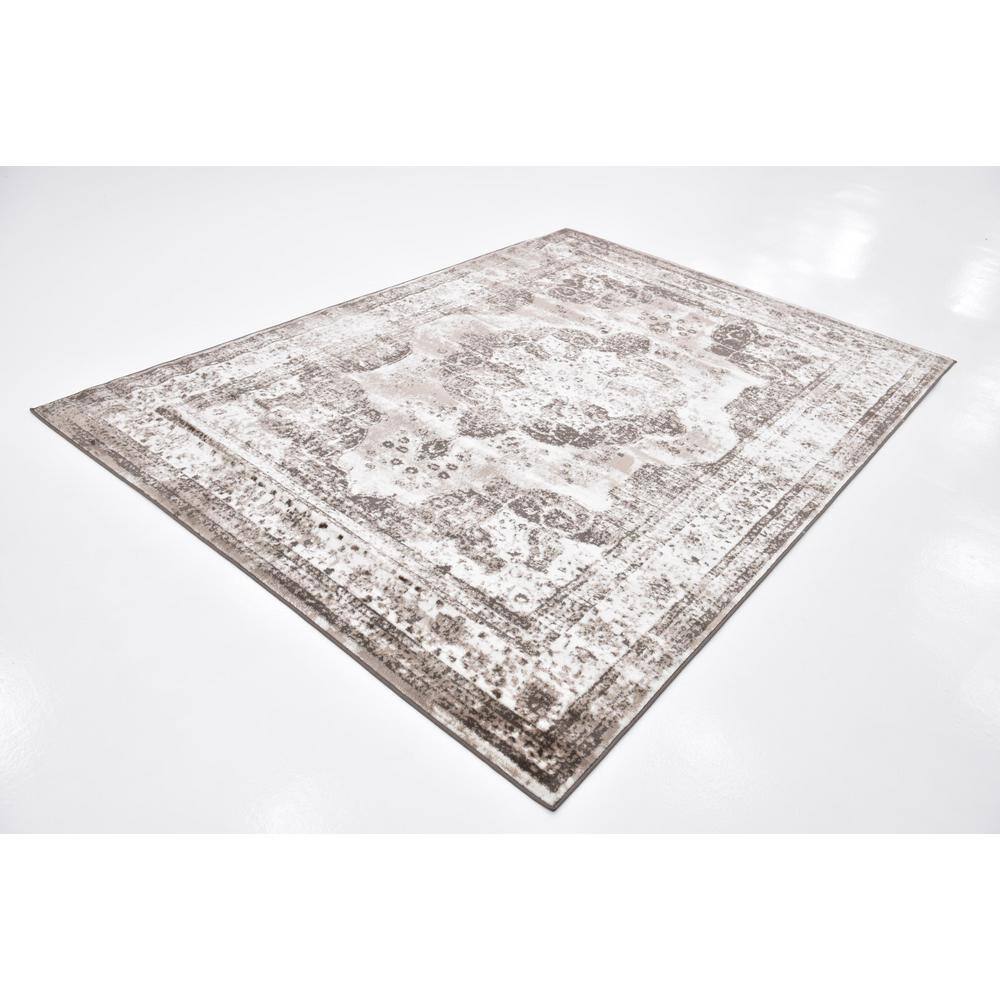 Reversible Easy-Care Dark and Light Brown Synthetic Area Rug
