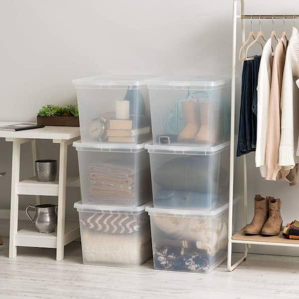 60.5*38*164cm 5 Layers Storage Box PP+HIPS+TPR Clear Door Clothes