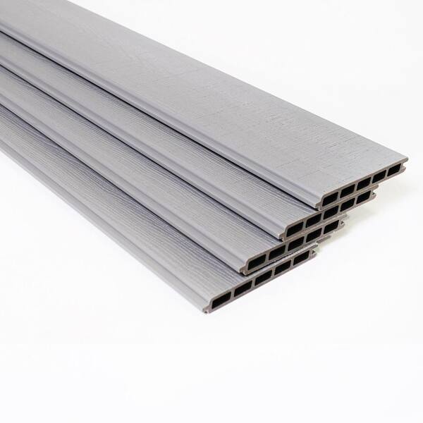 GWF Classic Privacy 6 ft. x 6 ft. Storm Grey Composite Wood Fence