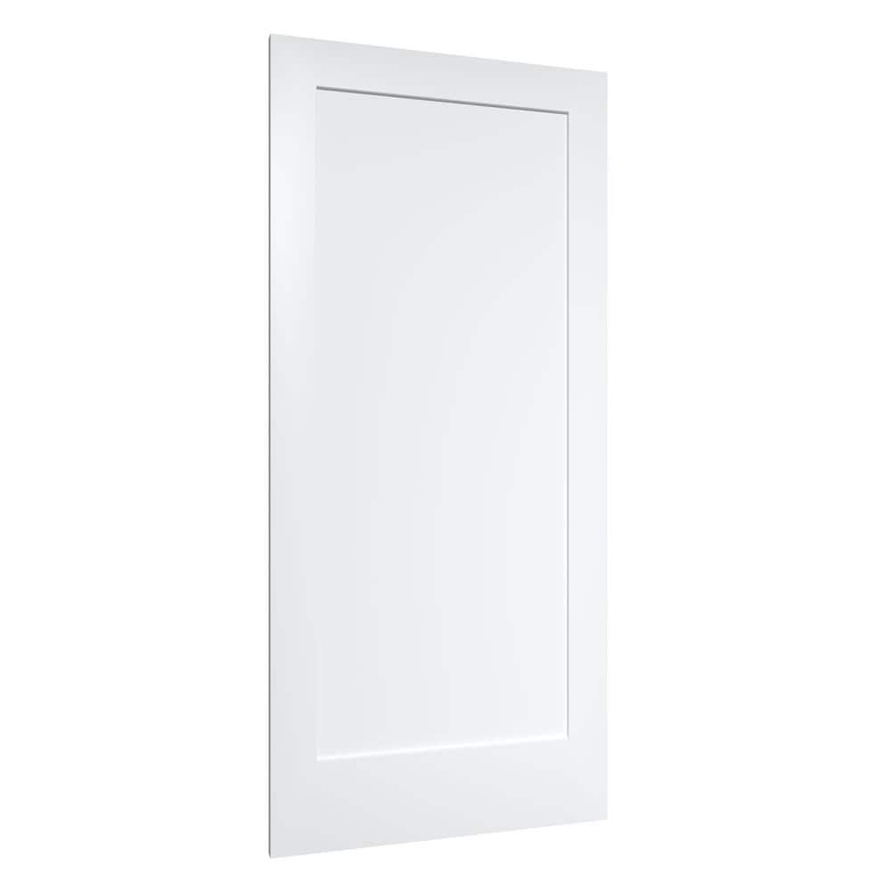 White Primed Pine Single Panel Interior Door, 24" x 80"