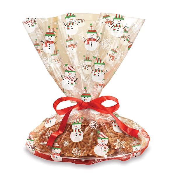Amscan 18 in. x 16 in. Snowman Printed Cookie Tray Bags (6-Count, 4-Pack)