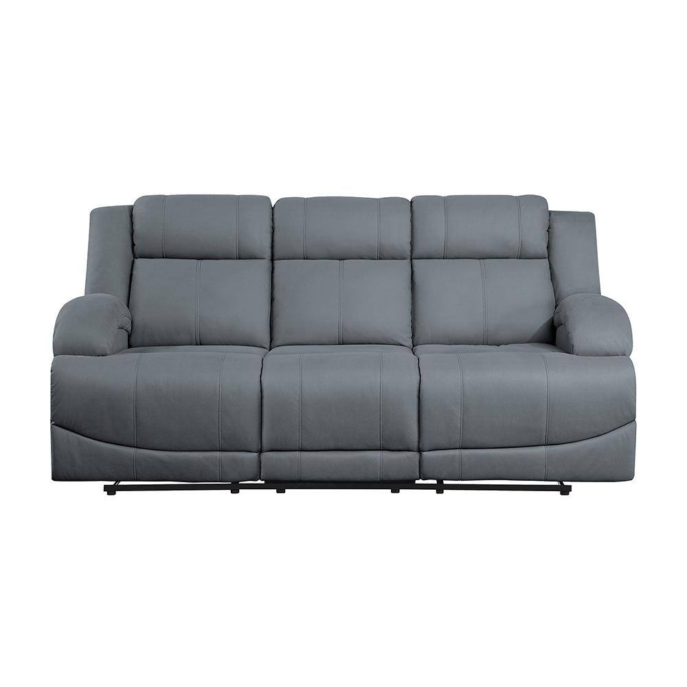 Darcel 81.5 in. W Straight Arm Microfiber Rectangle Manual Double Reclining