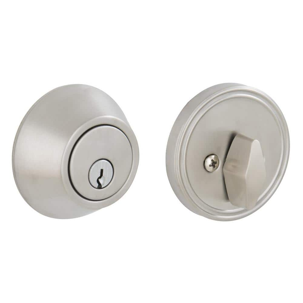 ESSENTIALS by Schlage VD60 Series Satin Stainless Steel Single Cylinder ...