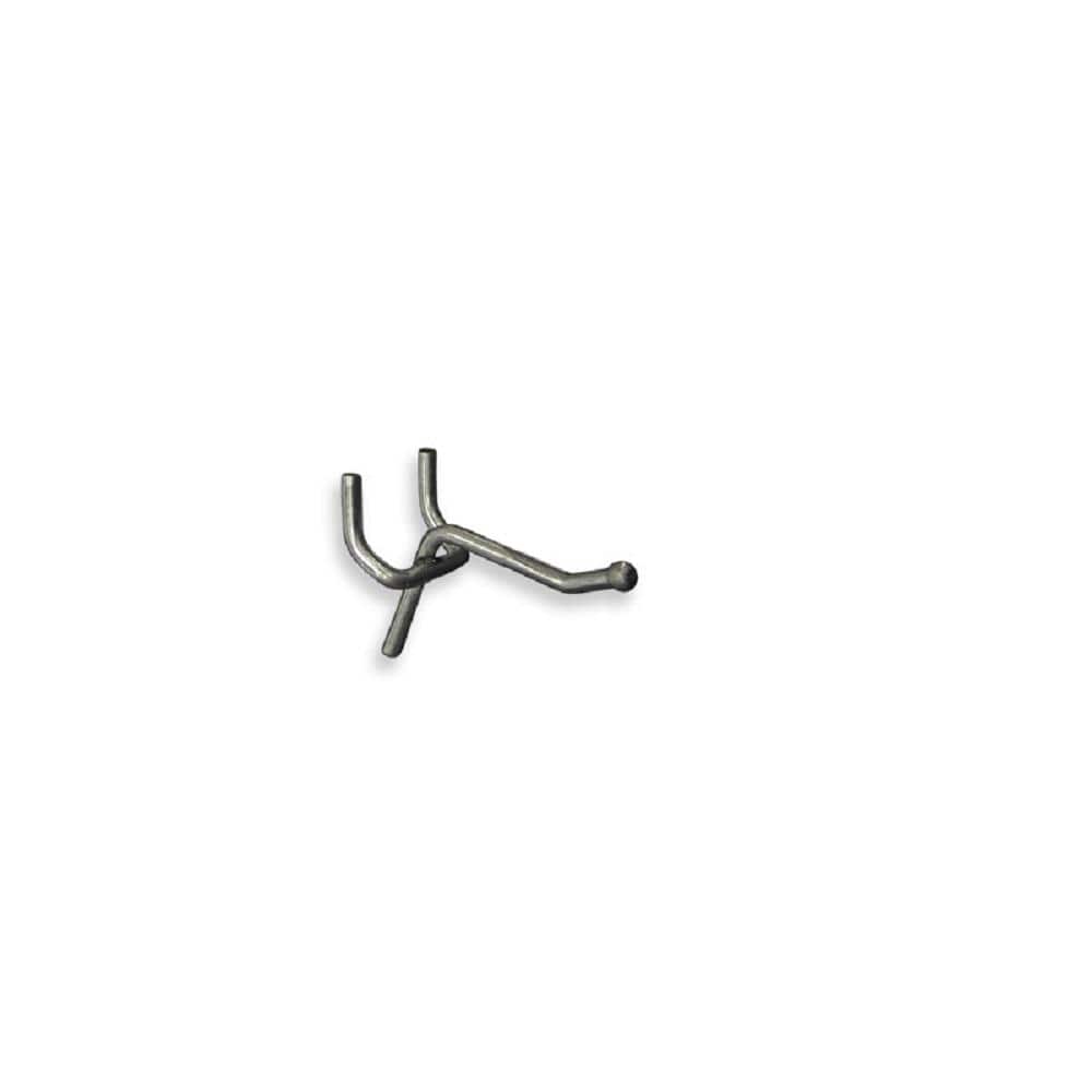 Galvanized Metal Wire Hooks for Pegboards and Slatwalls, 50-Pack