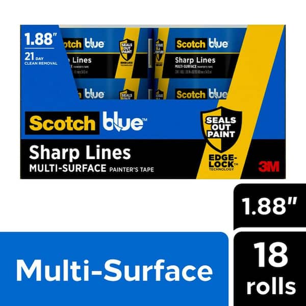 3M ScotchBlue 1.88 in. x 60 yds. Sharp Lines Multi-Surface Painter's Tape with Edge-Lock (Case of 18)