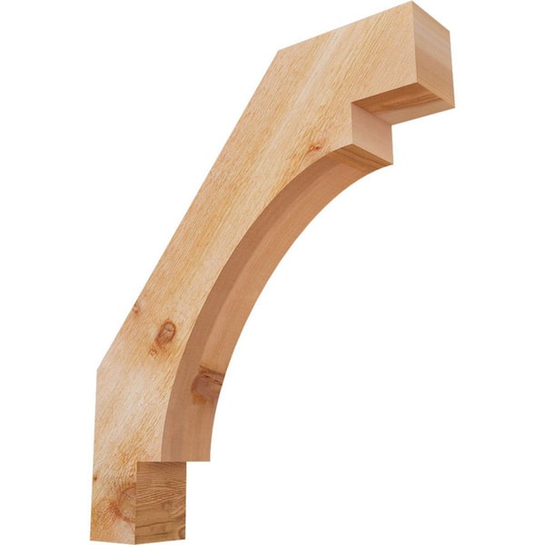 Ekena Millwork 4"W x 22"D x 26"H Merced Rough Sawn Knee Brace, Western Red Cedar