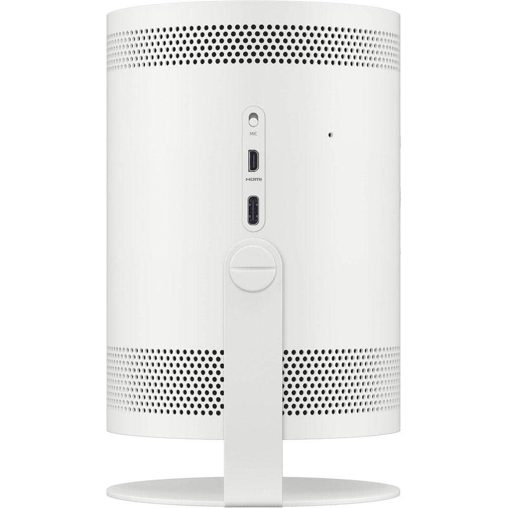 White Portable Smart LED Projector with 360 Sound and Alexa