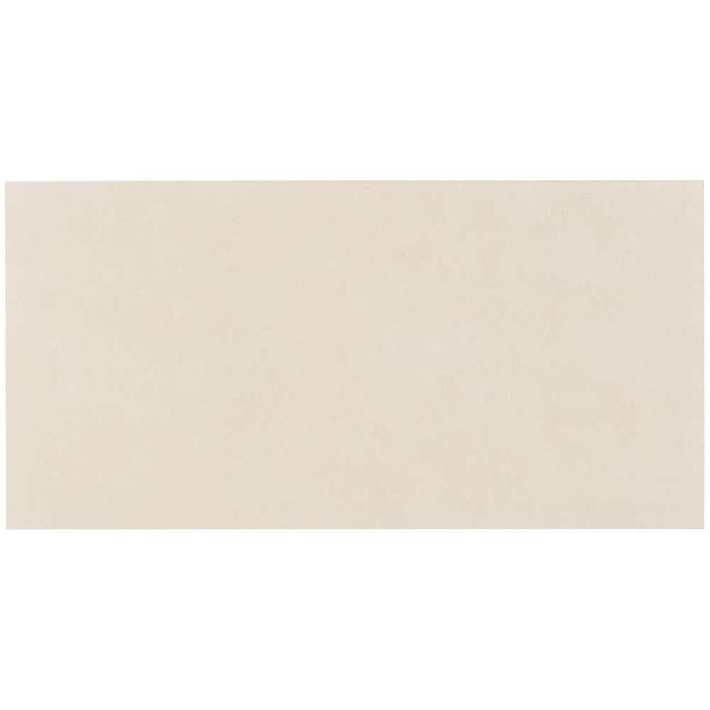 ToughTech 12" x 24" Matte Beige Porcelain Wall and Floor Tile