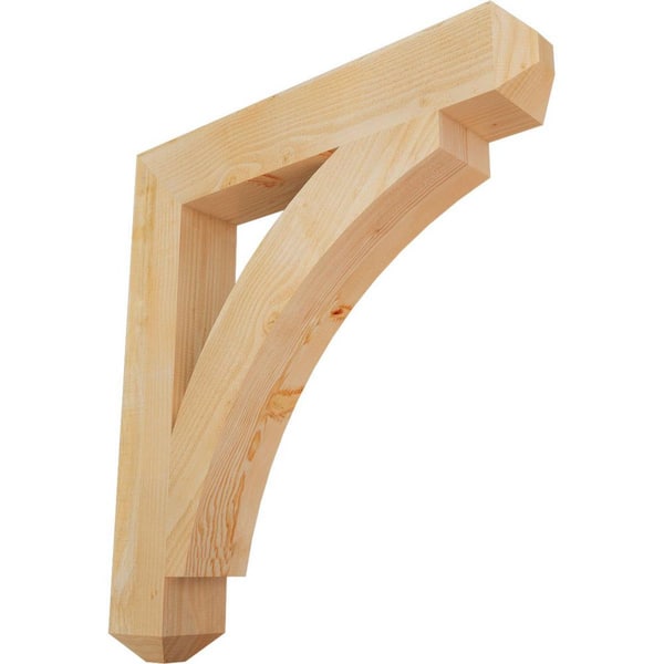 Ekena Millwork 6 in. x 40 in. x 36 in. Douglas Fir Thorton Craftsman Rough Sawn Bracket