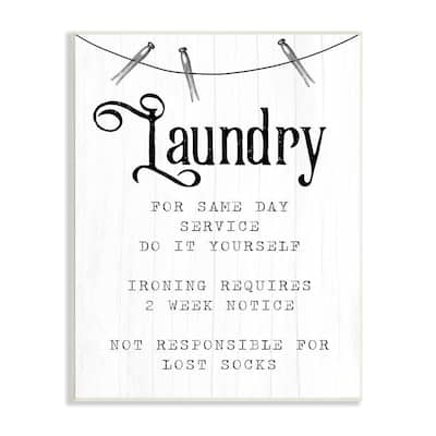 Family Laundry Room Service Rustic Style Humor by Daphne Polselli Unframed Print Abstract Wall Art 13 in. x 19 in.