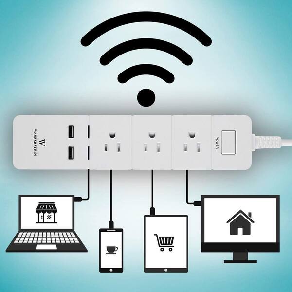 Avatar Controls APS13T-US Wi-Fi Smart Power Strip 3 Outlets and 3 USB Ports