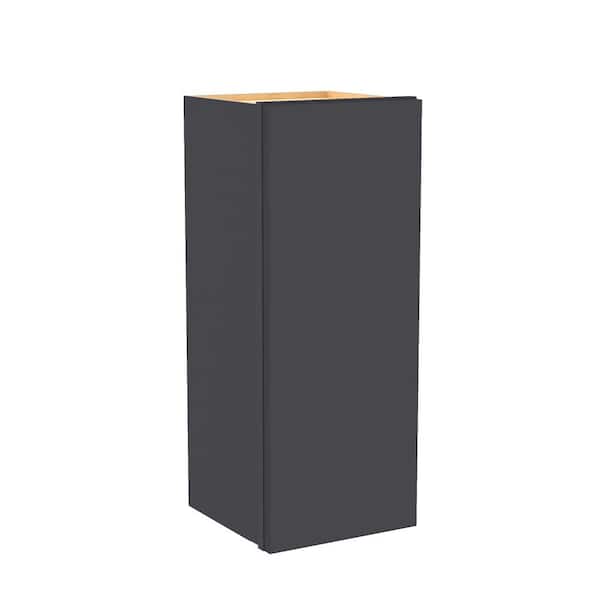 Hargrove 15 in. W x 12 in. D x 36 in. H Assembled Plywood Wall Kitchen Cabinet in Valiant Onyx with Soft Close