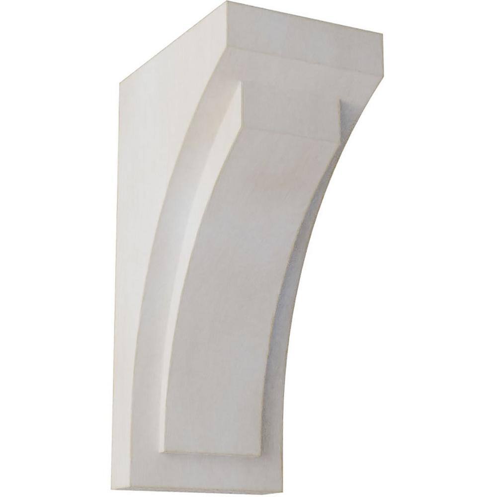 Chalk Dust White Rubberwood Vintage Decor Corbel, 10-inch Height