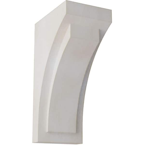 Ekena Millwork 4 in. x 10 in. x 5-3/4 in. Chalk Dust White Medium Felix Wood Vintage Decor Corbel