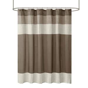 72 in. W x 72 in. Polyester Shower Curtain in Natural